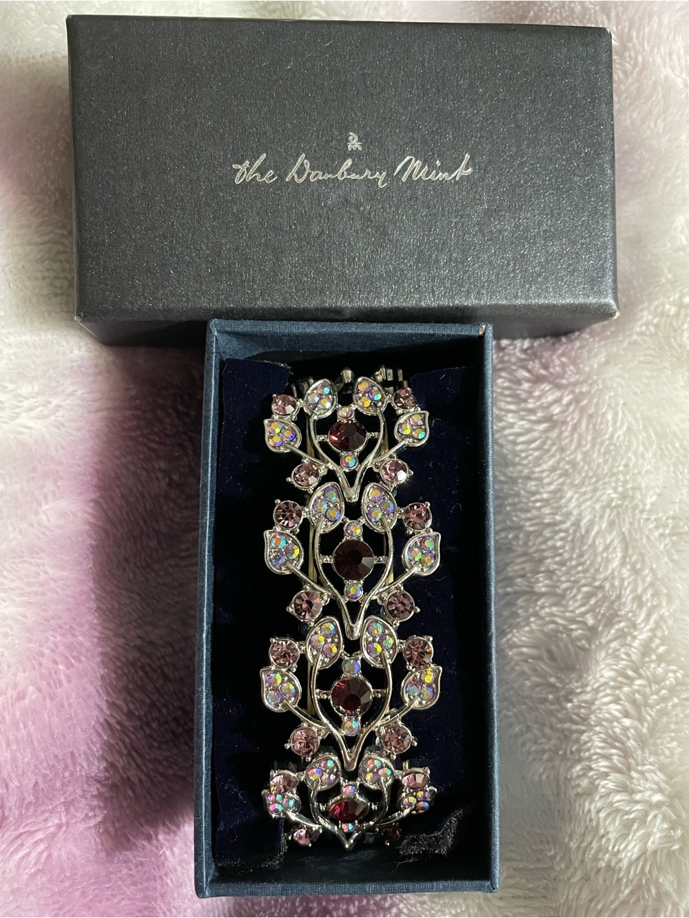 New in Box! The Danbury Mint Purple Crystal Bracelet